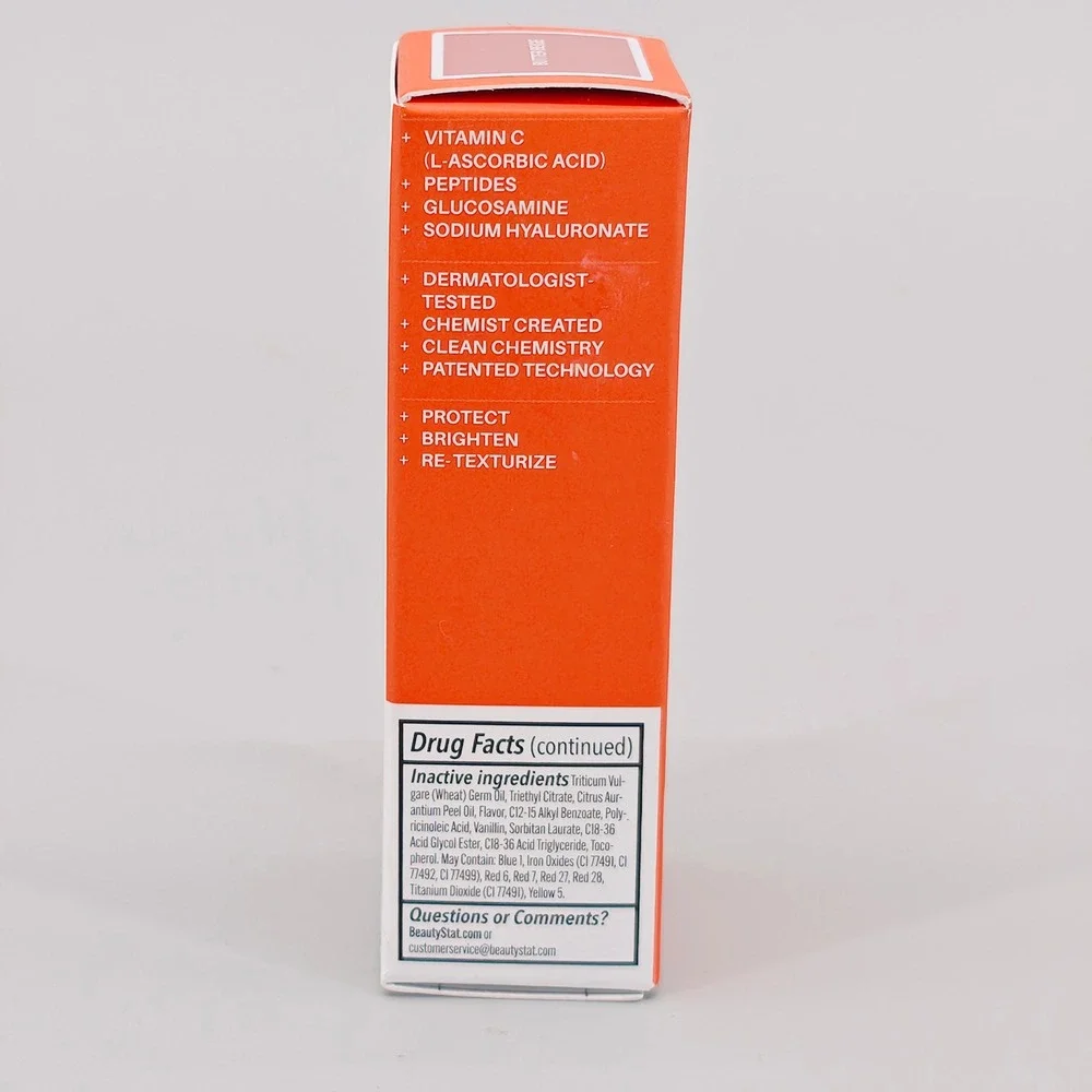 BeautyStat C Lip Serum SPF 30 Butter Beige Vitamin C Mineral Sunscreen 0.35oz